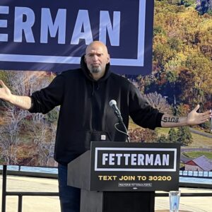 Fetterman Rallies Voters – And Razzes Oz — in Bristol