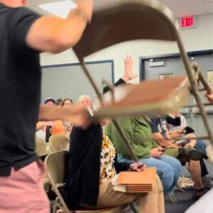 Angry Dem Operative Goes ‘Bobby Knight’ With Folding Chair at CBSB Meeting