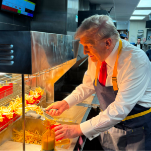 Trump Serves Up Fries, Puts Down Harris at Bucks County McDonald’s