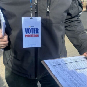 People at Bucks Polling Places With ‘Voter Protection’ Badges Are Democratic Party Operatives